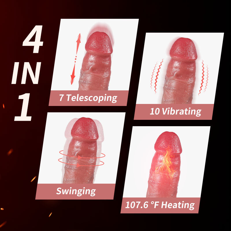 Casimir - Realistic Dildo Designed for Beginners Silicone Heating Thrusting Automatic In & Out Dildo