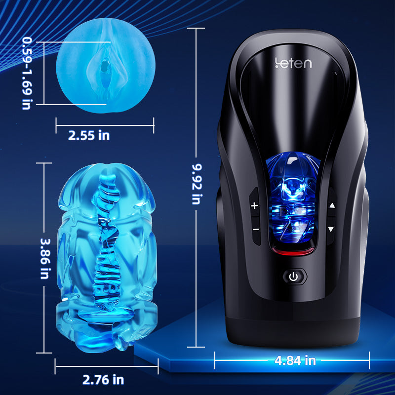 Acmejoy - Leten เครื่องช่วยสำเร็จความใคร่ชายแบบอัตโนมัติ 3 มิติ ลิ้นดูดสอดใส่ได้ มีระบบสั่น และมีเนื้อสัมผัสแบบเนื้อจริง