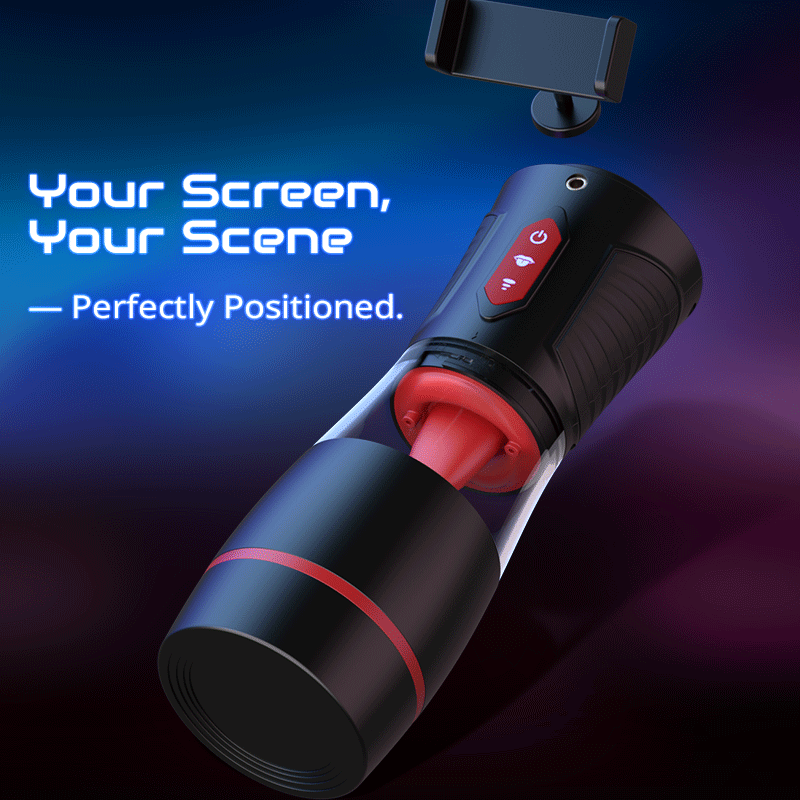 Acmejoy - 【パートナープレイ】LickMe スマホホルダー 4吸引 7舌舐めボイス機能 男性ストローカー マストゥーベーター