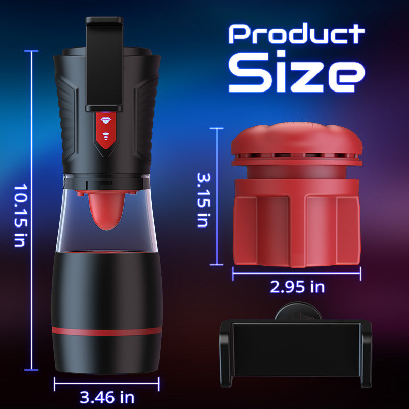 Acmejoy - 【パートナープレイ】LickMe スマホホルダー 4吸引 7舌舐めボイス機能 男性ストローカー マストゥーベーター