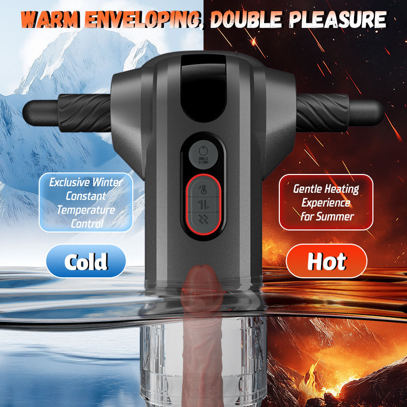 【Automatic Handle】 Motopulse - 2 heating modes, 9-frequency telescopic vibration, Handle adjustment, male masturbator