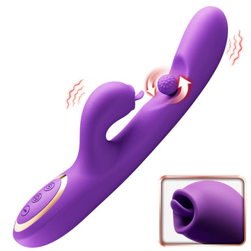 Acmejoy - เครื่องกระตุ้นจุดซ่อนเร้นด้วยการเลียลิ้นแบบสั่น พร้อมลูกบอลหมุนวน 360°