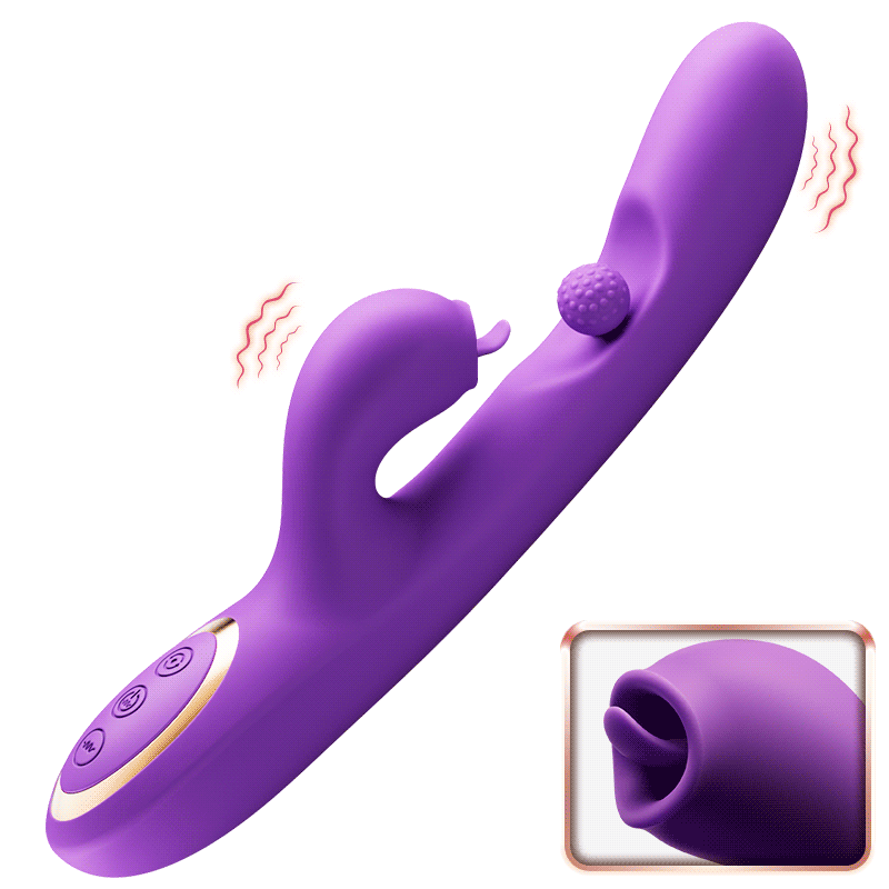 Acmejoy - เครื่องกระตุ้นจุดซ่อนเร้นด้วยการเลียลิ้นแบบสั่น พร้อมลูกบอลหมุนวน 360°