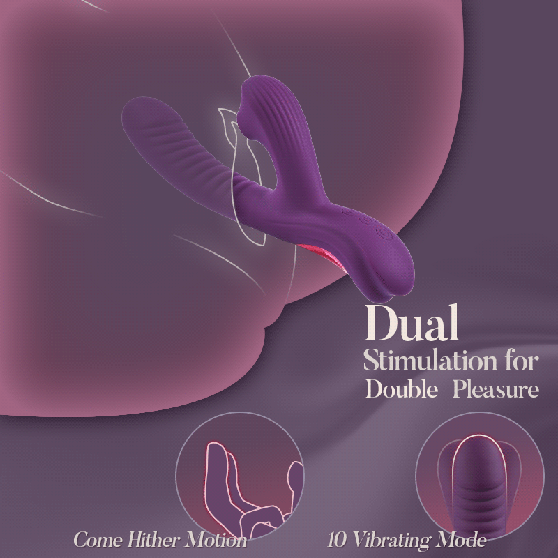 MiraMystique Vibration & Come-Hither Motion G-spot and Clitoral Suction Vibrators