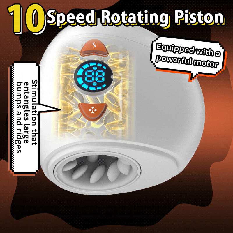 Explorer - Electric Rotating Male Masturbator with Piston Thrusting, Glans Vibration & Testicle Massage