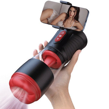 Acmejoy - 【パートナープレイ】LickMe スマホホルダー 4吸引 7舌舐めボイス機能 男性ストローカー マストゥーベーター