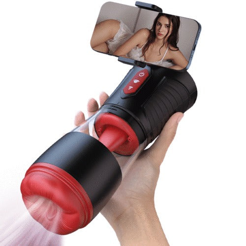 Acmejoy - 【パートナープレイ】LickMe スマホホルダー 4吸引 7舌舐めボイス機能 男性ストローカー マストゥーベーター