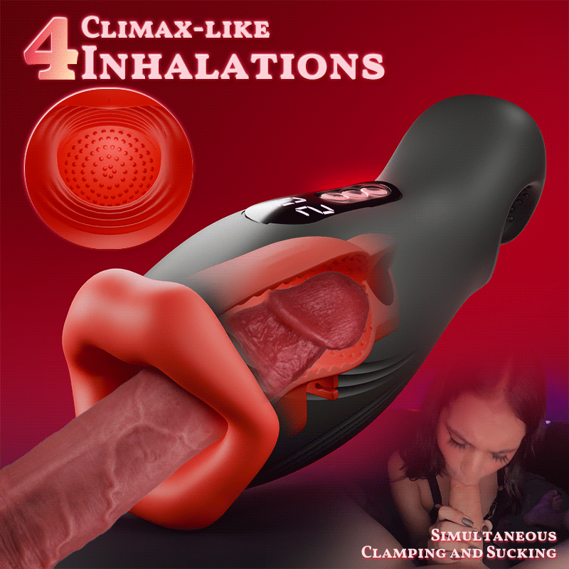 【Non-Stop Extraction】Enchantment - 9 Vibrations 4 Suctions Clamping Suction Oral Simulation Male Masturbator