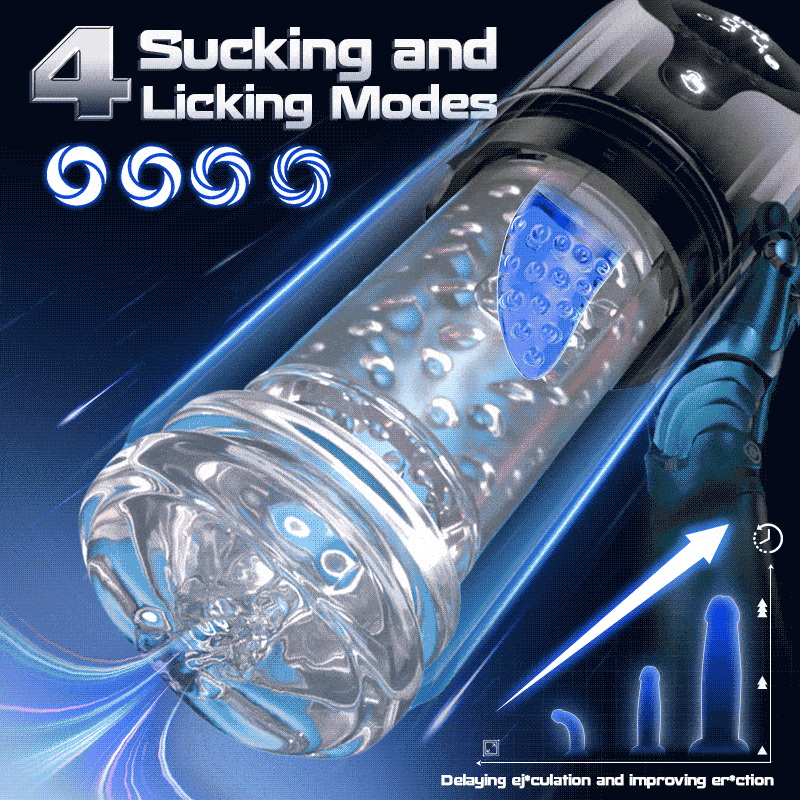 【Free lube!】Nymph -  9 Rotating & 4 Suction & Licking Pocket Pussy One-Touch Boost Automatic Male Masturbator
