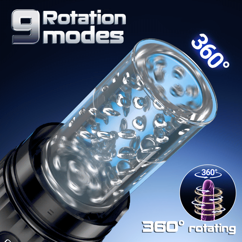 【Free lube!】Nymph -  9 Rotating & 4 Suction & Licking Pocket Pussy One-Touch Boost Automatic Male Masturbator