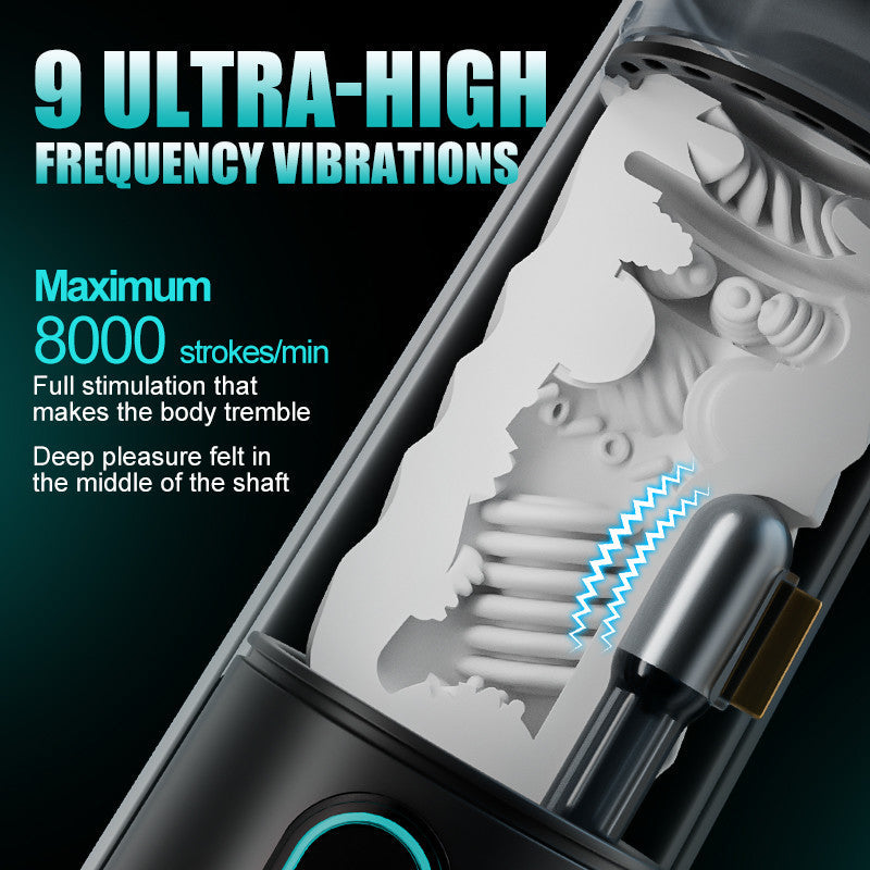【Suck You Hollow】Bliss - 9 Suction Modes & Powerful Vibration 2.8x Wide Sleeve Electric Male Masturbator Cup