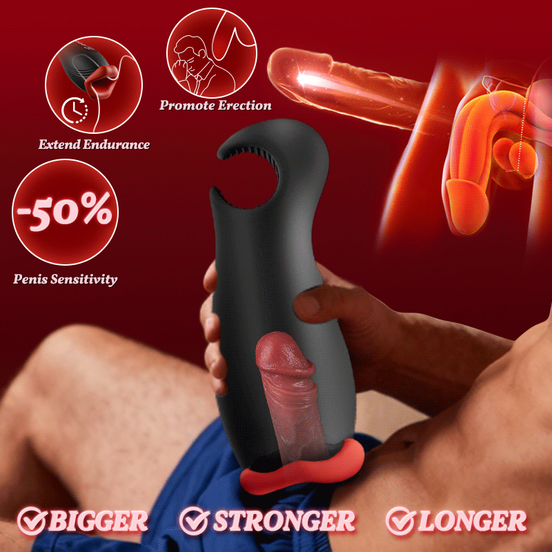 【Non-Stop Extraction】Enchantment - 9 Vibrations 4 Suctions Clamping Suction Oral Simulation Male Masturbator