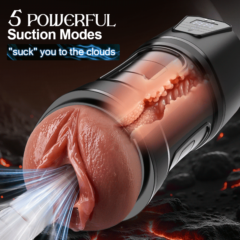 【Free  Shipping】Challenger - 10 Vibrations, 5 Suctions, Ultra-Realistic Vagina, Simulated Masturbator