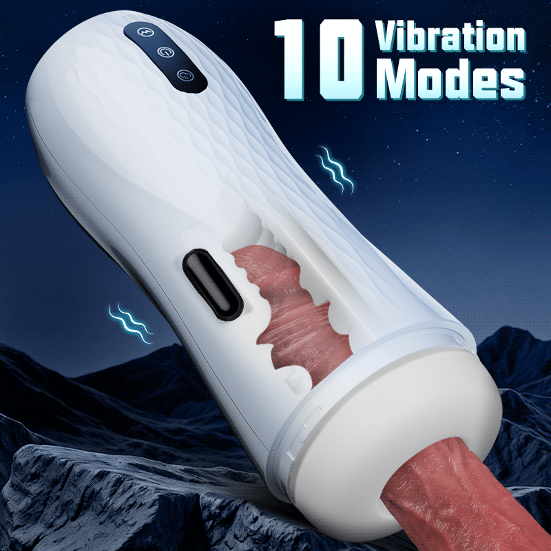 Acmejoy - Language Voice Male Stroker Masturbator With Heated Base, 5 Suction 10 Vibration