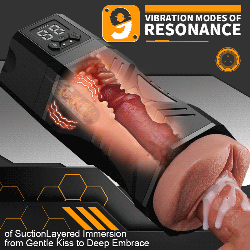 【Soul Sucking】Captain Titan – Masturbator with 5 Suction 9 Vibrations Realistic Riding & Squeezing Action for Intense