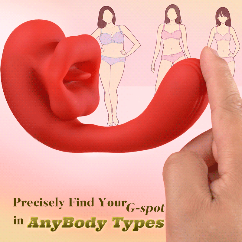 Acmejoy - เครื่องสั่นเลียลิ้นพร้อมตัวกระตุ้นปุ่มกระสัน 10 ระดับ