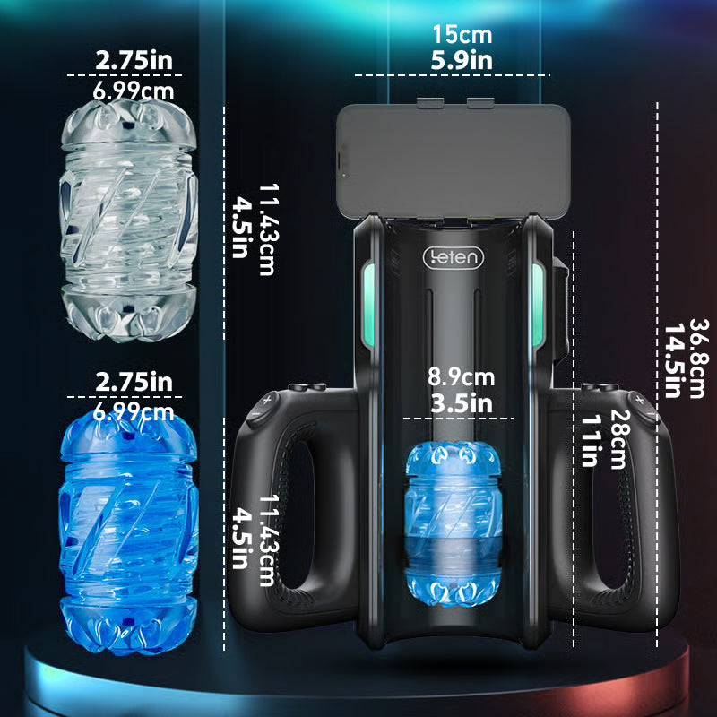 Leten - Interactive Transparent Stroker 10 ระดับการสอดใส่, ลึก 4.72 นิ้ว และเสียงครวญครางเสมือนจริง