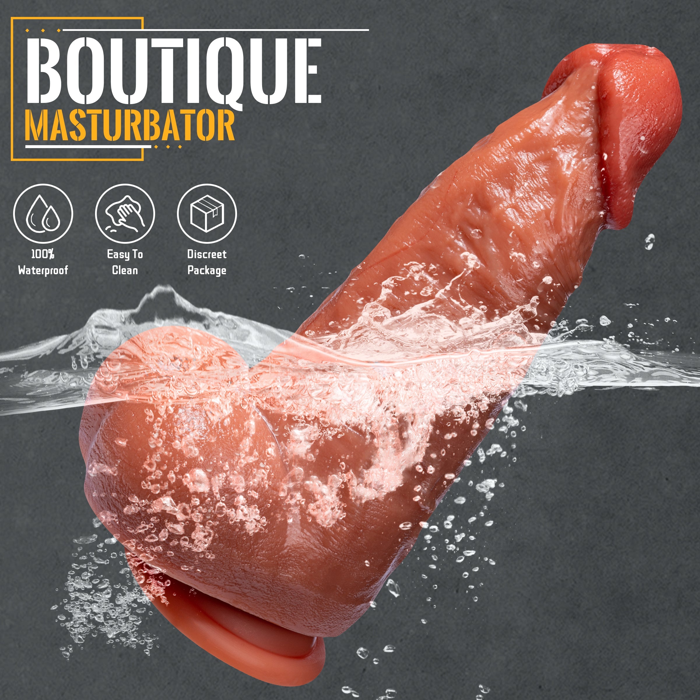 Acmejoy - Giant Big Skin Like Silicone Dildos with Strong Suction Cup 9.84 in