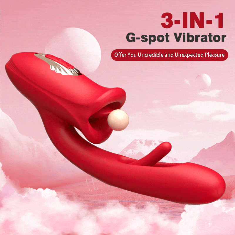Bisou - Shaped Biting Soother with Vibration & Flapping
