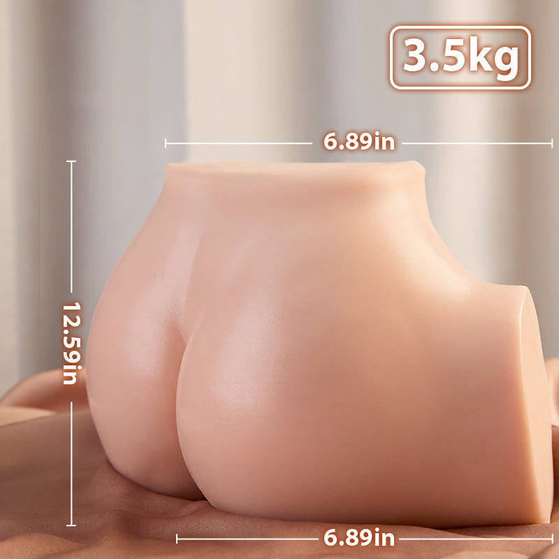Kayla - สะโพก TPE สมจริง 7.7 ปอนด์ ชวนหลงใหลโค้งมนพร้อมช่องเปิดคู่ ตำแหน่งหงาย & สัมผัสนุ่มละมุนเหมือนผิวจริง