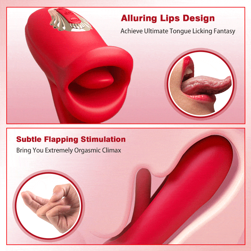 Bisou - Shaped Biting Soother with Vibration & Flapping