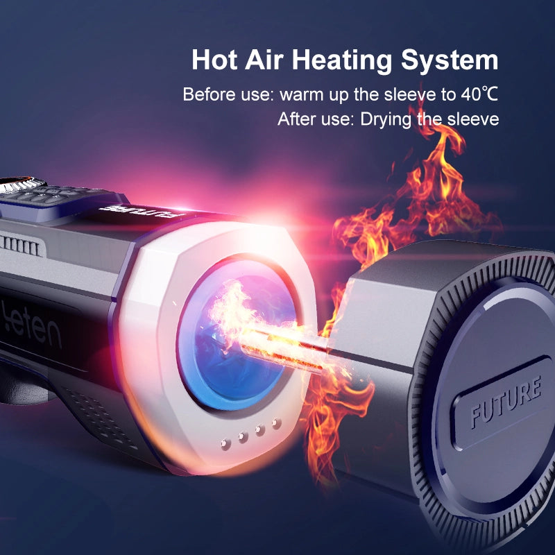 Leten - Smart Thrusting & Heating Masturbator with 490 Stimulation Modes, 39 Cylinders, JAV Moan Sound & LED Display